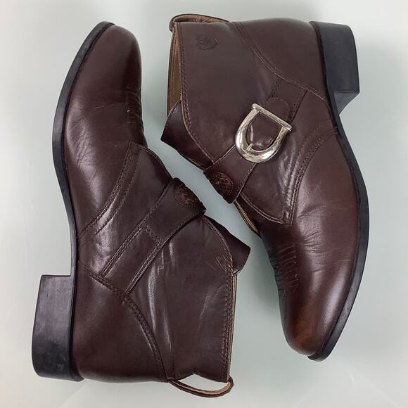 Ariat Blair Monk strap equestrian riding ankle brown leather boots size 9B EUC - Picture 12 of 13